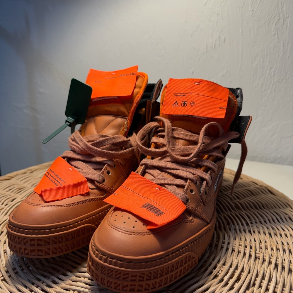 Off White off court 3.0 leather Top Sneakers Orange 🍊